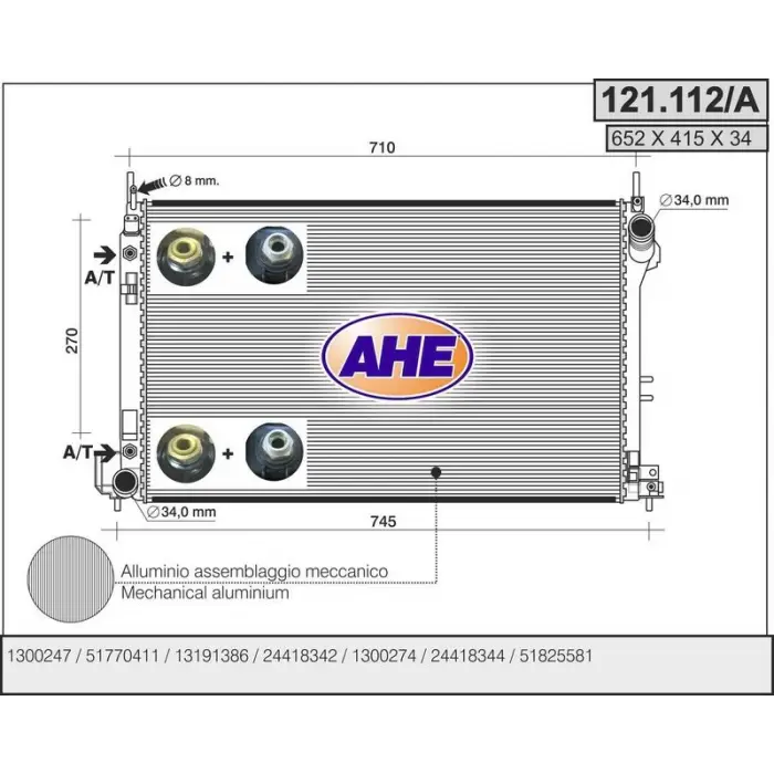 Opel Vectra C 2.2 Otomatik 2002- Su Radyatörü Mekanik 450X415X32 8MK376771211 Autolux