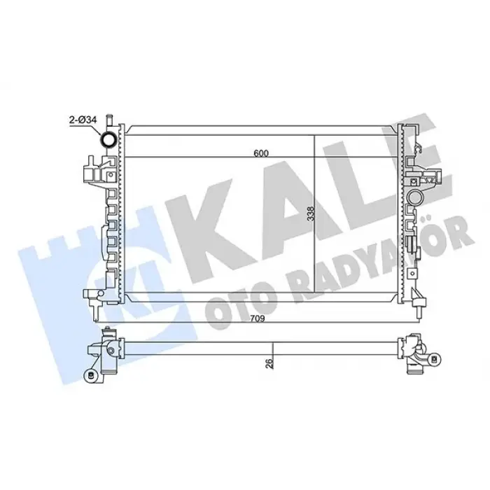 Opel Corsa C 1.3 1.7CDTI 2000- Su Radyatörü Mekanik MT 342X602X23 8MK376715321 Autolux