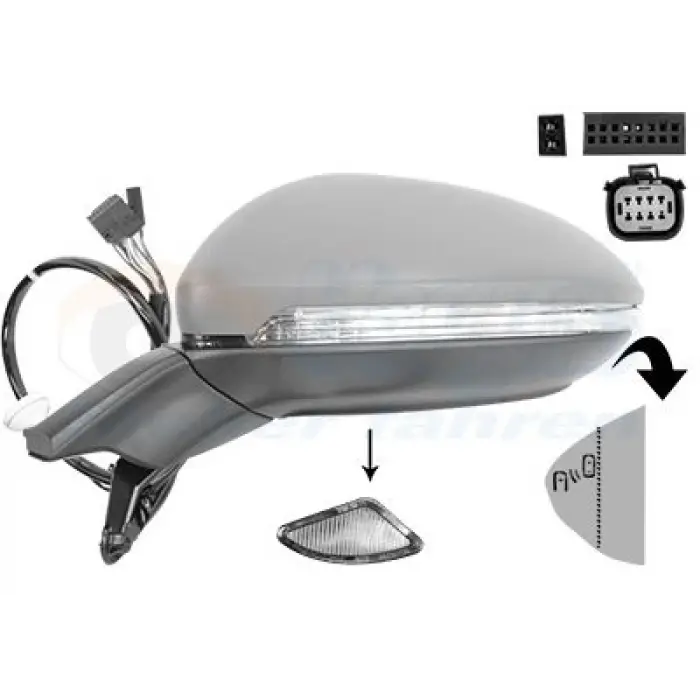 VW Golf 7 2013-2017 Golf 7.5 2017-2020 Ayna Sol ISI AST ASF KAT SIN Alt AY KNU 9 2PIN 5G1857507CE9B9 Wisco