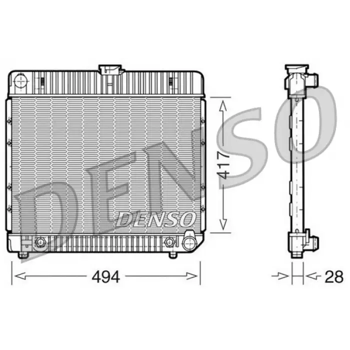 Mercedes Benz 123 Sedan W123. S123. C123 1976-1985 Su Radyatörü Brazing MT 415X495X32 1235003703 Wisco