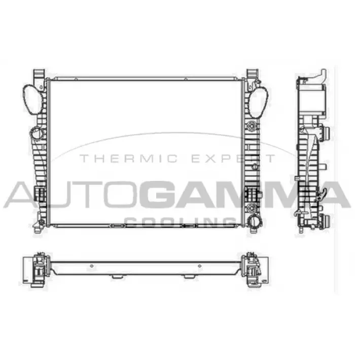 Mercedes Benz S Serisi (W220) 280-320-350 1998-2005 Su Radyatörü Brazing AT 640X478X36 2205001403 Wisco