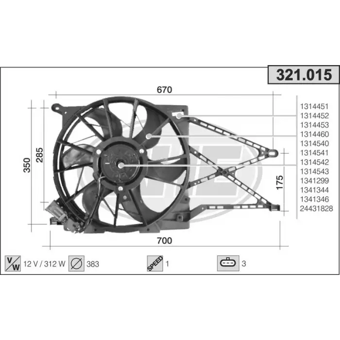 Opel Astra G Zafira 1.6 1.8 1998- FAN Davlumbazı Tek Davlumbaz 1314539 Wisco