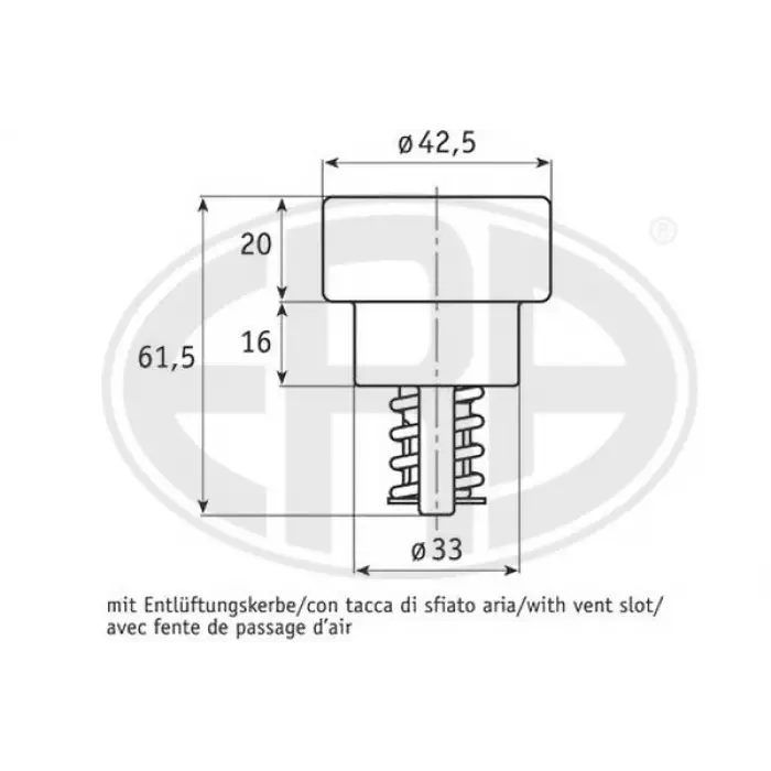 Renault R9 R19 R11 Flash R21EXPRESS 1.4 1.6 1.7 1983- Termostat 86°C 7700619931 Wencor