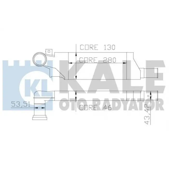 Opel Combo 12 Corsa C Tigra 1.3 1.7 2000- Turbo Radyatörü Intercooler 278X137X50 8ML376723281 Wisco