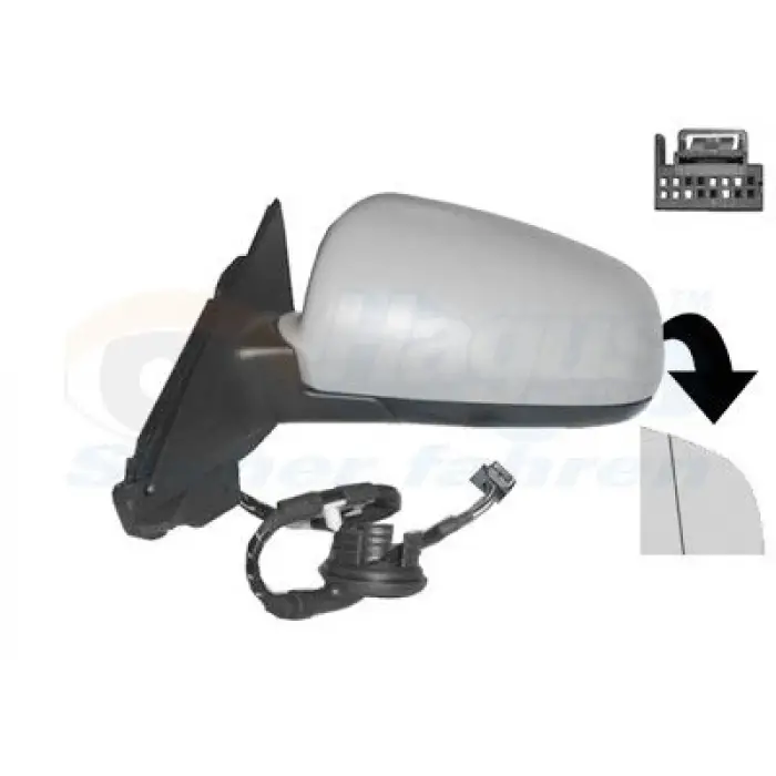 Audi A4 (8EC) 2005-2007 Ayna Cami Sol ISI ASF 8E0857535C Viewmax