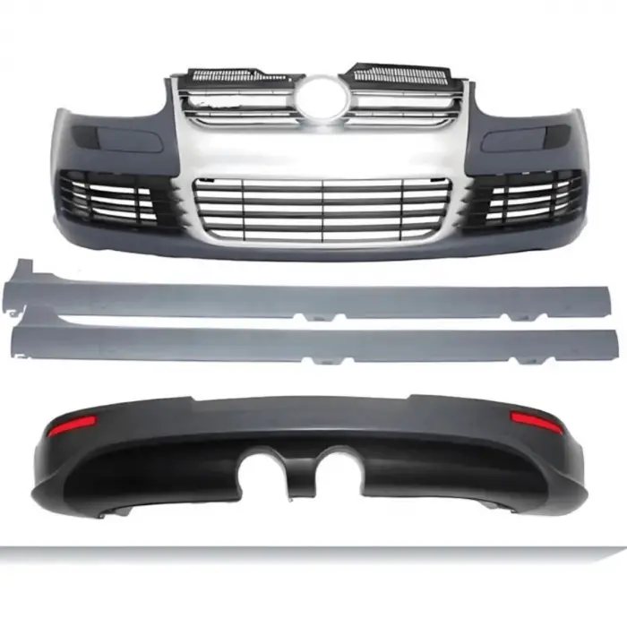 VW Golf 5 R32 2004-2008 Tampon Seti Komple Ön Arka YAN Krom Panjurlu 1K0807217DGRU Wisco