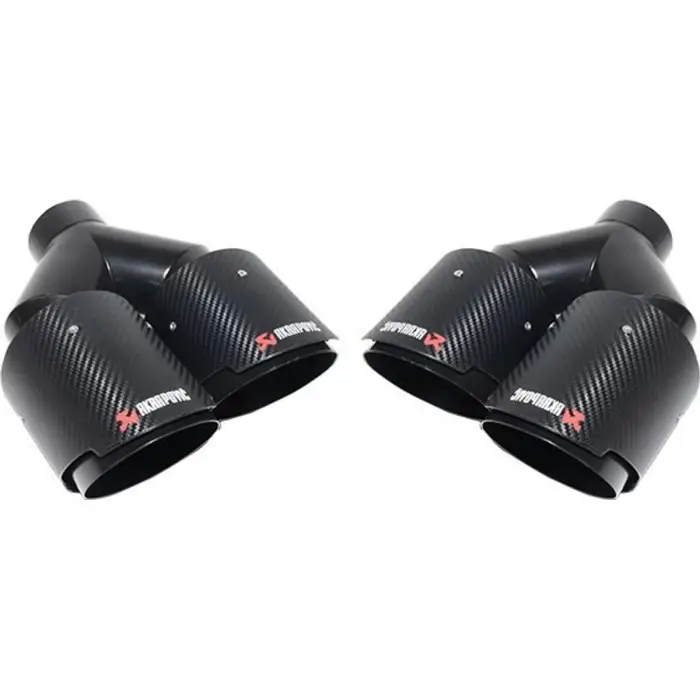 -universal- Egzoz Ucu Universal Çiftli 76mm Siyah OEM Kalite Akrapovic Z_AKRP01HD Wender