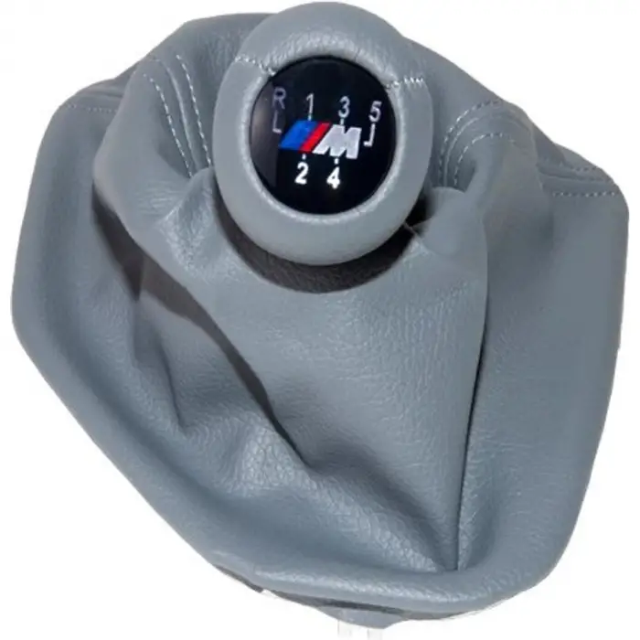 BMW E39 Topuzlu Vites Körüğü 5 İleri Man Şanz Gri Suni Deri Işıklı M 25111434524 Wender