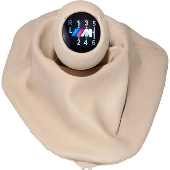 BMW E39 Topuzlu Vites Körüğü 6 İleri Man Şanz Bej Suni Deri Işıklı M 25112282402 Wender