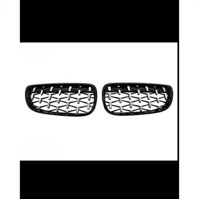 BMW E 92-LCI 2010-2013 Panjur E92 LCI Set Siyah Krom Siyah Diamond 51137254969 Wender
