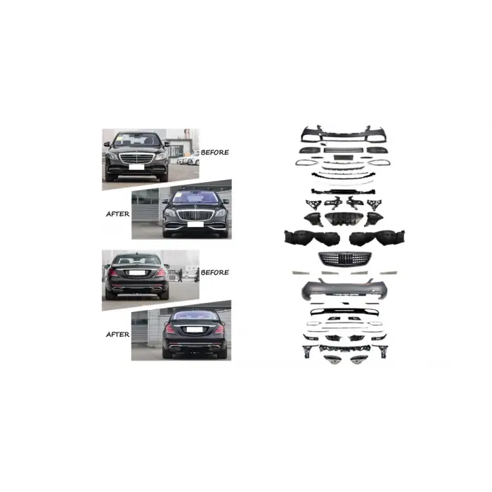 Mercedes W222 2017-2020 Gövde Kiti PDCli Arka 00 Çıkış ACC Panj Lu Egz Uçlu Maybach 2228805302 Wende