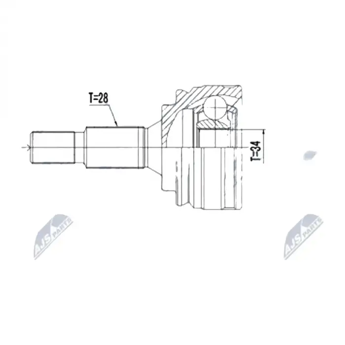 Opel Grandland 3008 C4 1.2 2017- Komple Aks Sol Ön AT 640MM 1613306680 Wisco