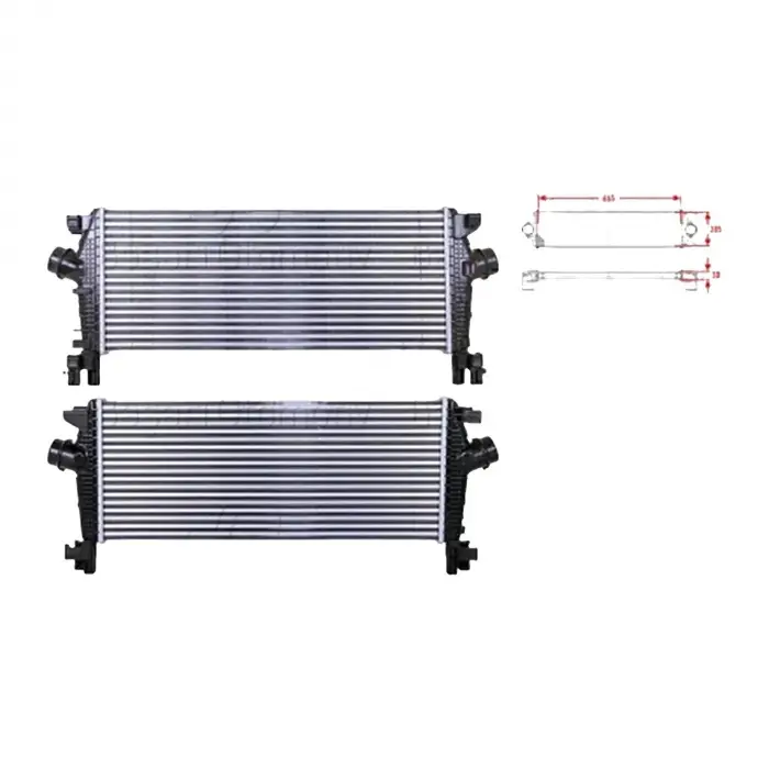 Opel Astra J Insignia Zafira C 1.6 SDI 2012- Turbo Radyatörü Intercooler 665X285X30 8ML376988414 Wisco