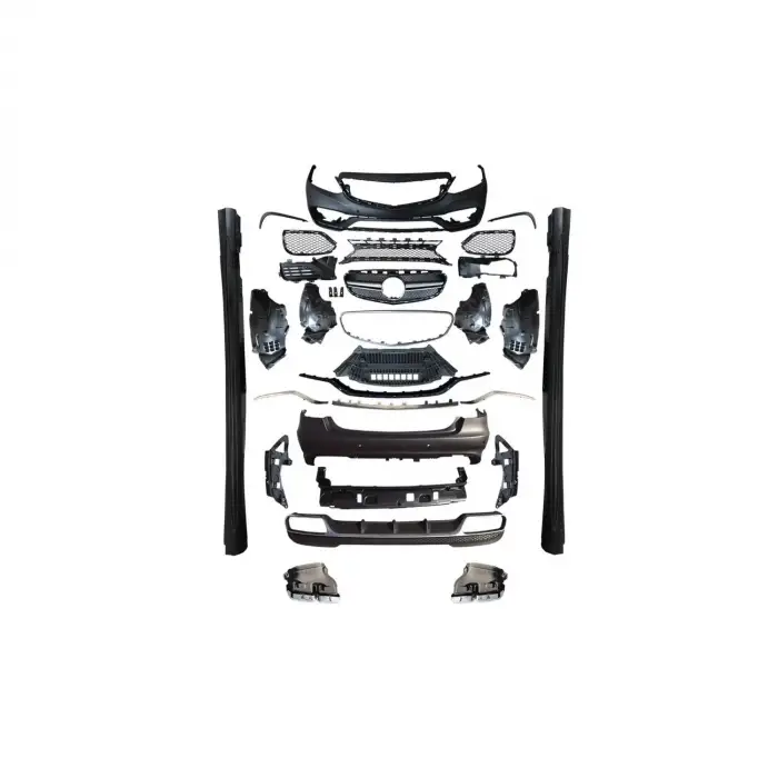 Mercedes W212 2013-2016 Gövde Kiti PDCli Ön Arka Egzoz Uçlu Marşpiyelli AMG A2122102 Wender