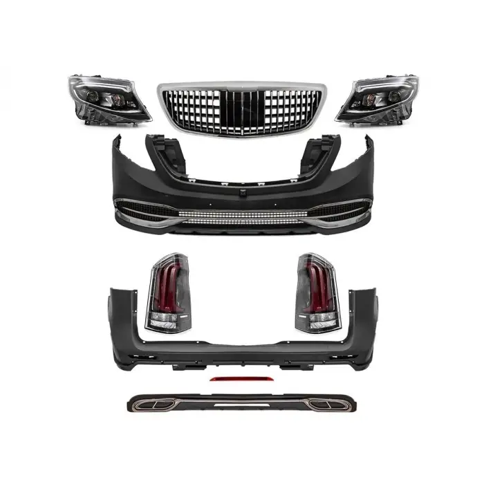 Vito447 2015- Gövde Kiti PDC Ön Egz Ucu Çerçeveli Panjurlu Far Mor Stop Maybach A4472106 Wender