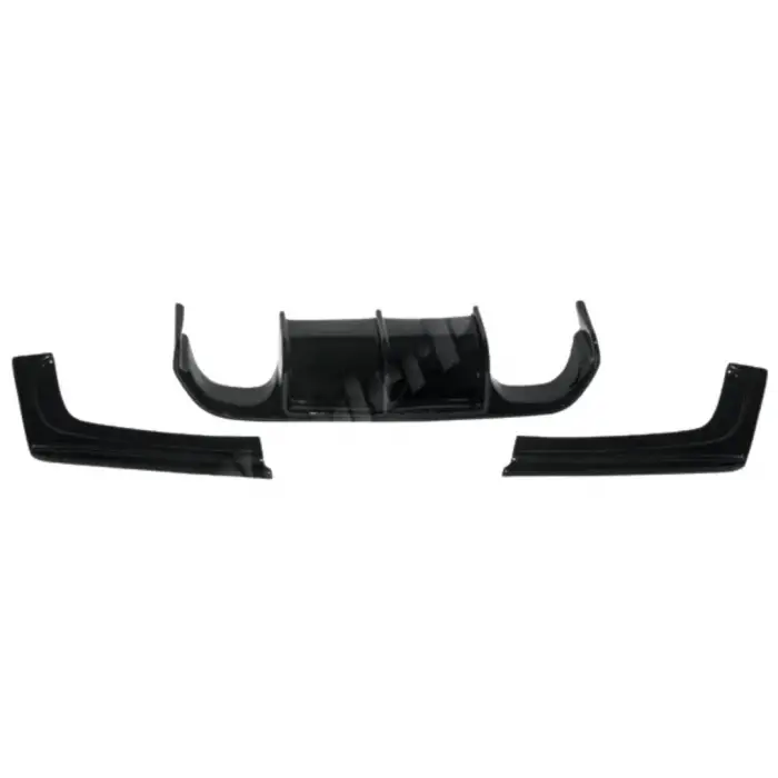 BMW 2012-2018 Tampon Difüzörü Arka Set 2 Çıkış Piyano Siyah OEM Plastik M Vorsteiner 51192350697VRS Wender