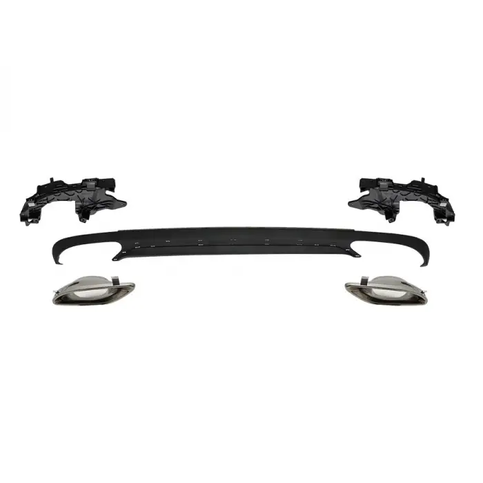 Mercedes W212 2013-2016 Tampon Difüzör Seti Tampon Difüzörü Arka 2 Çıkış Egz Uçlu Avg 2128858725 Wender