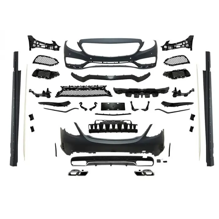 Mercedes W205 2014-2018 Gövde Kiti PDC Ön Arka OO OO Egz Çıkışlı Marşpiyelli AMG C63 2058856038 Wender
