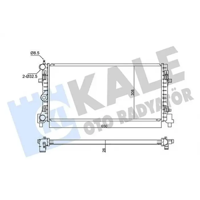 Volkswagen Polo 2009- Audi A1 2009- Su Radyatörü Brazing MT 648X326X22MM 6R0.121.253A Wisco