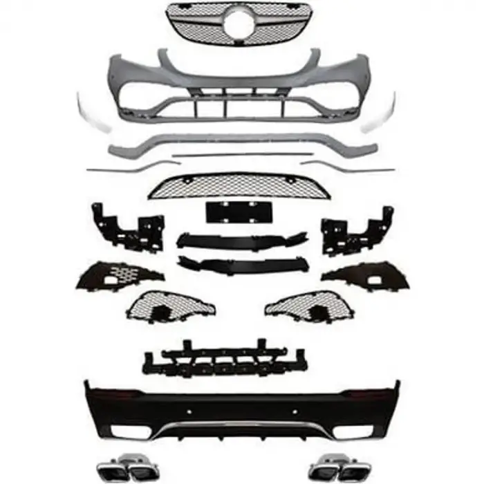 Mercedes C253 2015-2019 Gövde Kiti PDC Ön Arka OO OO Egz Uçlu Panjurlu AMG GLC63 Wender