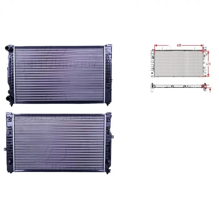Volkswagen Passat 1997- Audi A4 1997- Su Radyatörü Mekanik MT 630X415 MM 8MK376714611 Autolux