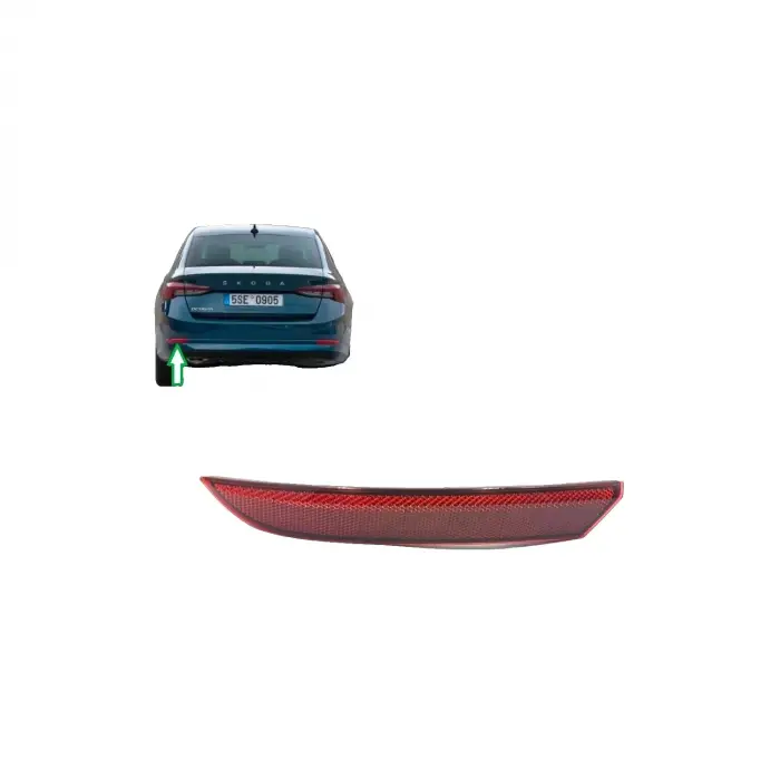 Skoda Octavia 4 2020- Tampon Reflektoru Arka Dış Sol 5E7945105 OEM