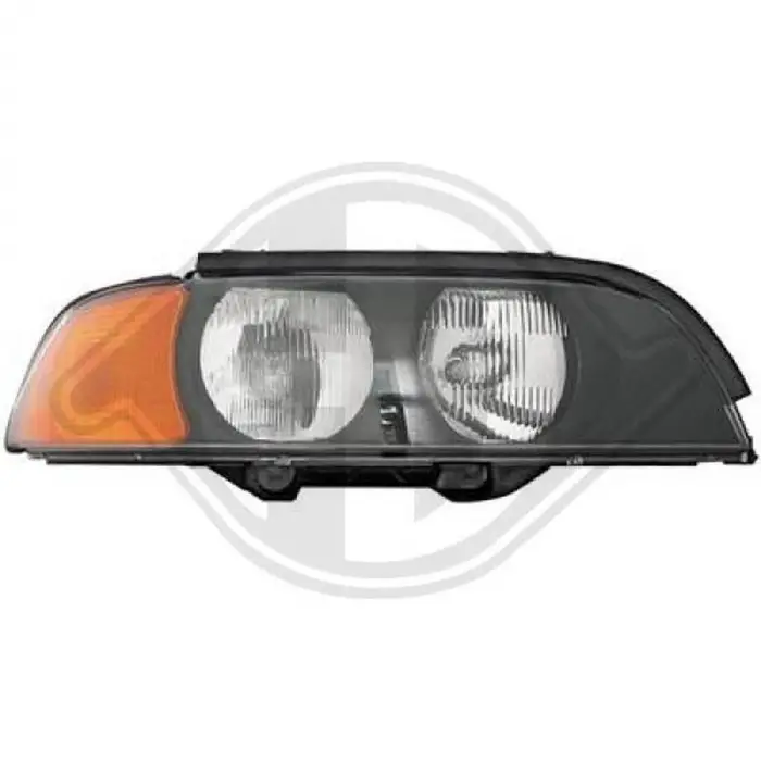 BMW E39 2001-2003 Komple Far Sağ Siyah Sarı Sinyal Hella Type 63126900198 Wender