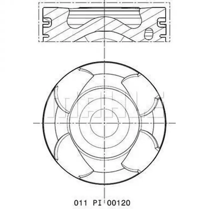 Opel Astra J B 1.6DTL 14 Astra K B 1.6DTL 15 2014-2015 Piston Sekman 80.20 050 55577552+ Goetze