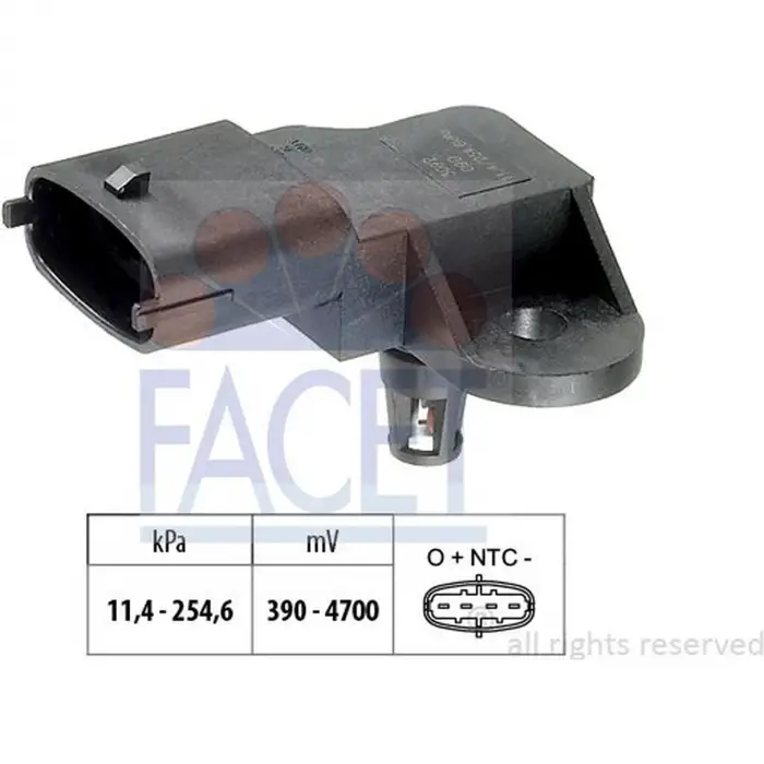 Opel Astra J Insignia A 2010- Turbo Hava Basinc Sensoru 15044 FAE
