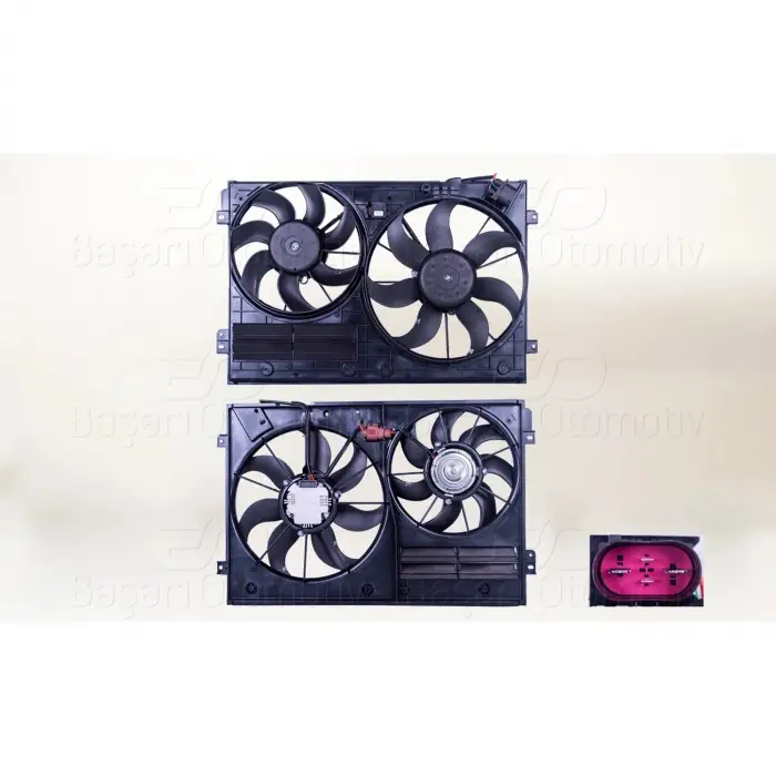 Volkswagen Golf 5 Jetta 2005- FAN Motoru Davli 360 MM 295 MM 4 FIS 220W 150W 1K0121205AB9B9 Wisco