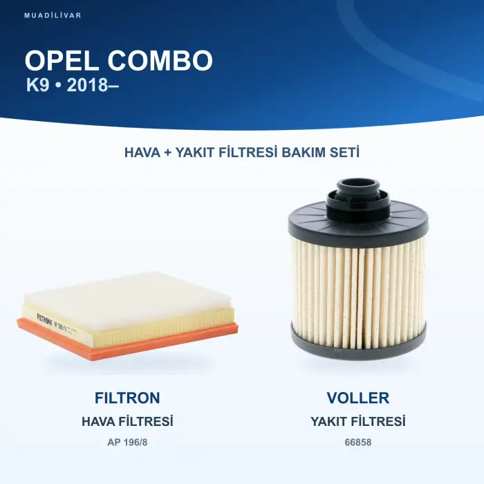 OPEL COMBO (K9) Hava+Yakıt Filtre Bakım Seti