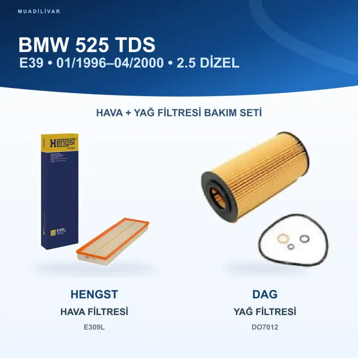 BMW 5 (E39) Hava+Yağ Filtre Bakım Seti