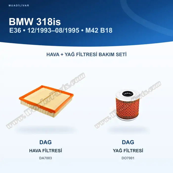 BMW 3 (E36) Hava+Yağ Filtre Bakım Seti