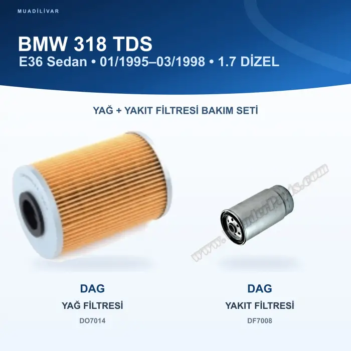 BMW 3 (E36) Yağ+Yakıt Filtre Bakım Seti