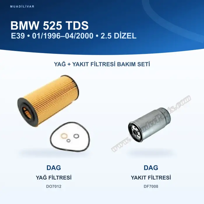 BMW 5 (E39) Yağ+Yakıt Filtre Bakım Seti