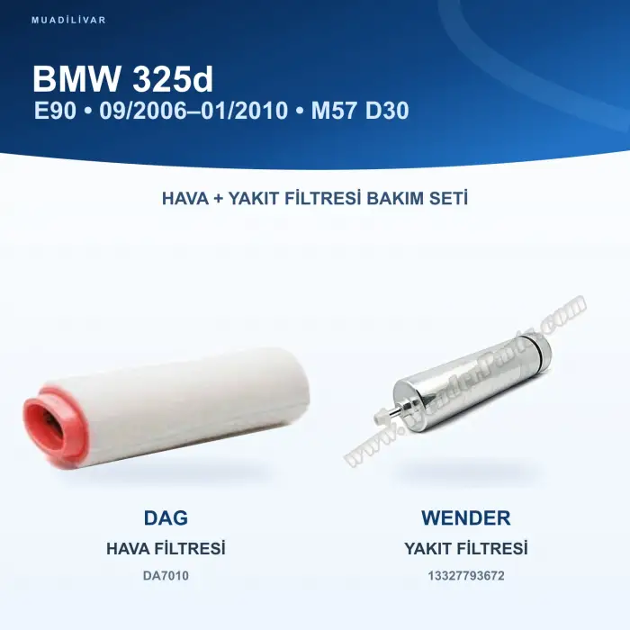 BMW 3 (E90) Hava+Yakıt Filtre Bakım Seti