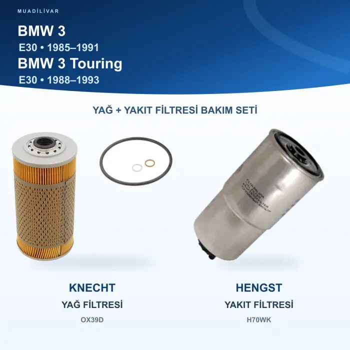 BMW 3 (E30) Yağ+Yakıt Filtre Bakım Seti