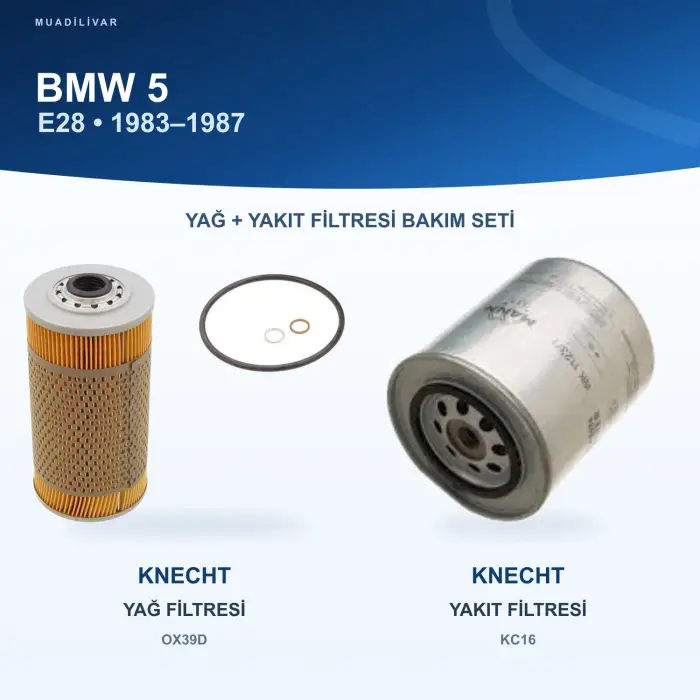 BMW 5 (E28) Yağ+Yakıt Filtre Bakım Seti