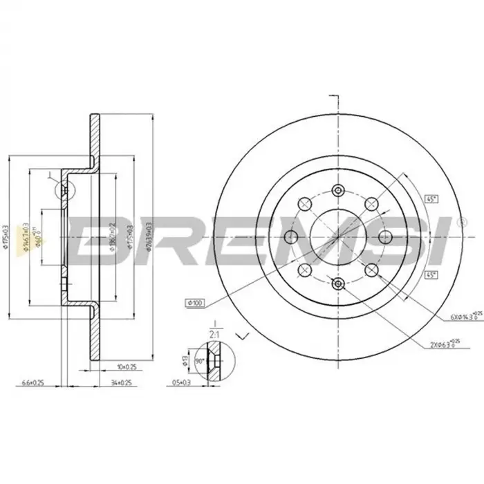 Opel Corsa E Adam 2014- Fren Diski Arka Adet 50902167 Bosch