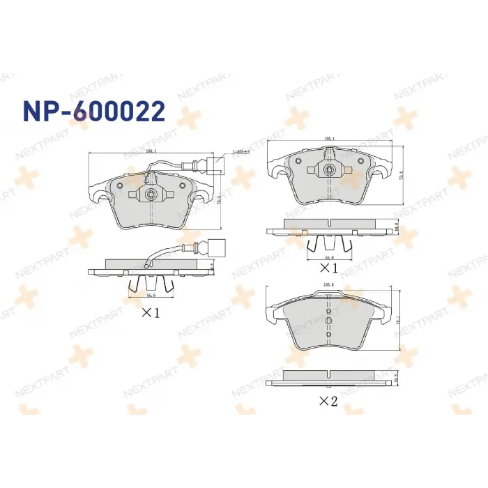 VW Transporter 2009- Fren Balata Ön Fisli 7H0698151A Nextpart