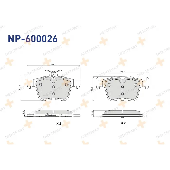 VW Golf 2012- Fren Balata Arka 3Q0698451B Nextpart