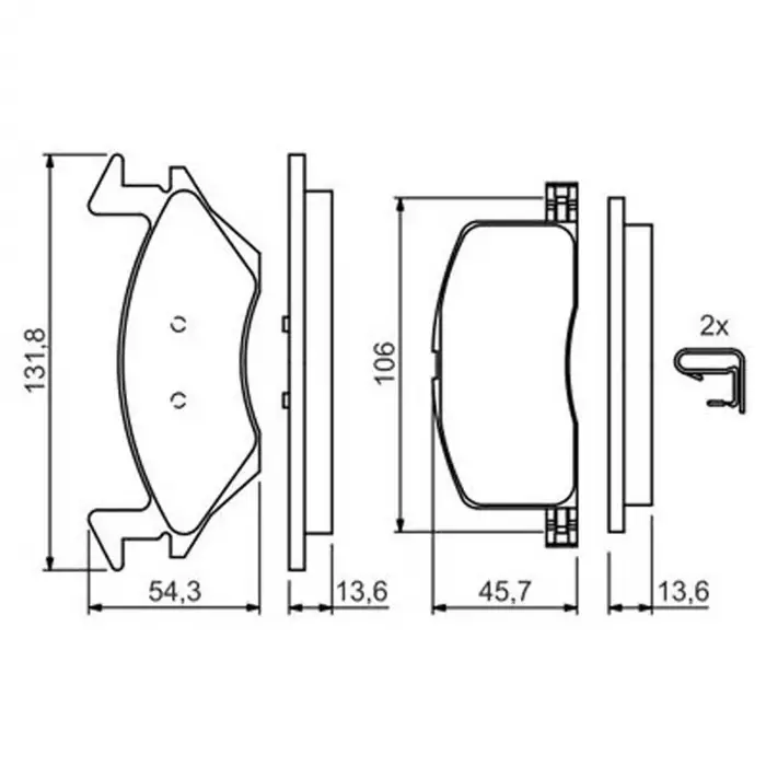 Toyota Corolla 1987-1992 Fren Balata Ön Ikazli Tel Delikli 04491-02010 Nextpart