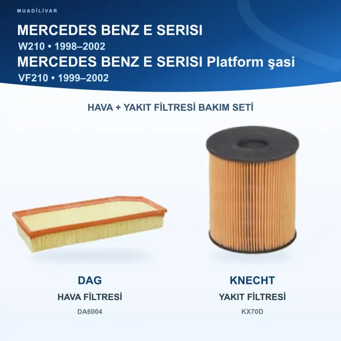 MERCEDES BENZ E (W210) / MERCEDES BENZ E (VF210) Hava+Yakıt Filtre Bakım Seti