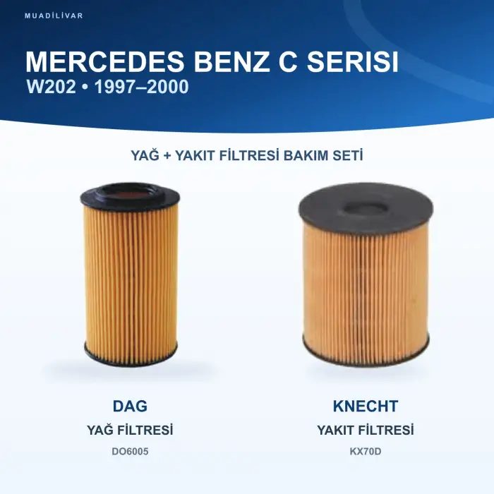 MERCEDES BENZ C (W202) Yağ+Yakıt Filtre Bakım Seti