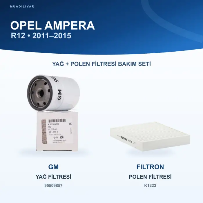 GM / FILTRON Opel Ampera 1.4 A14XFL Yağ ve Polen Filtresi Bakım Seti