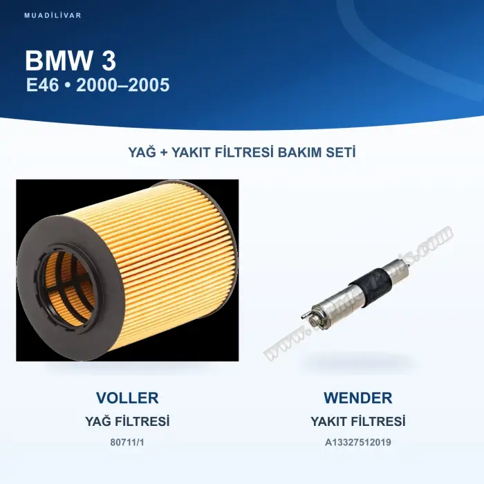 BMW 3 (E46) Yağ+Yakıt Filtre Bakım Seti