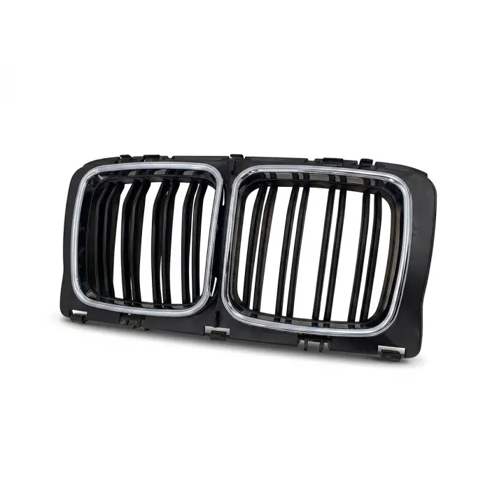 BMW E34 1987-1992 Panjur Siyah Çift Çitalı Krom Çerçeveli 51131973825 Wender