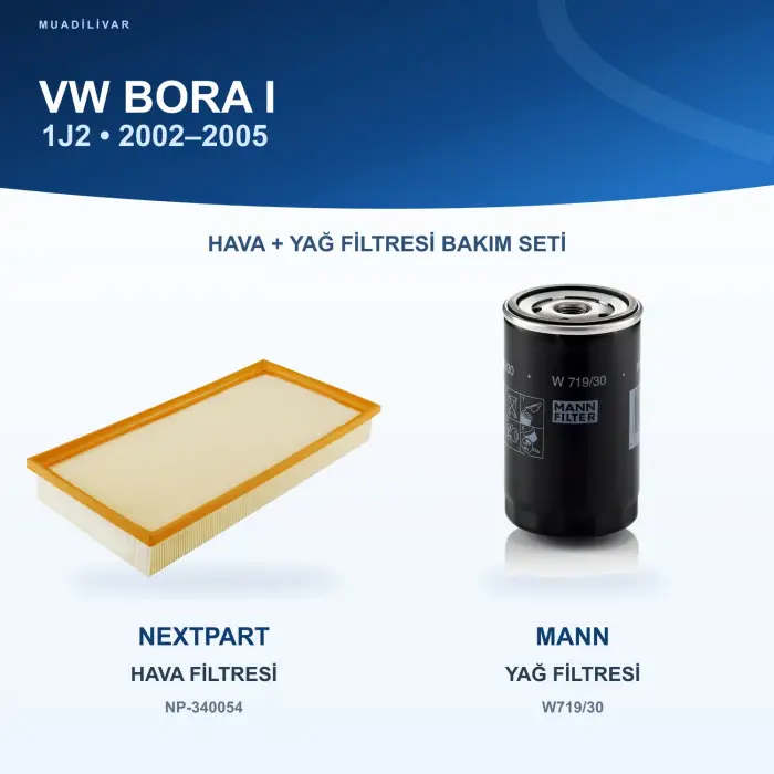 VW BORA I (1J2) Hava+Yağ Filtre Bakım Seti