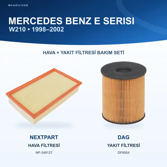 MERCEDES BENZ E (W210) Hava+Yakıt Filtre Bakım Seti
