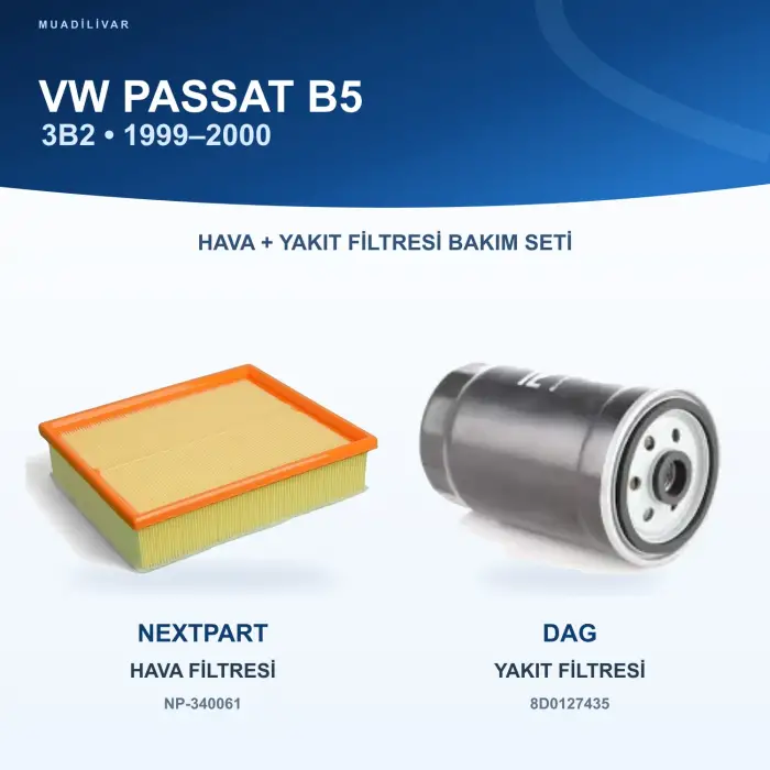 VW PASSAT B5 (3B2) Hava+Yakıt Filtre Bakım Seti
